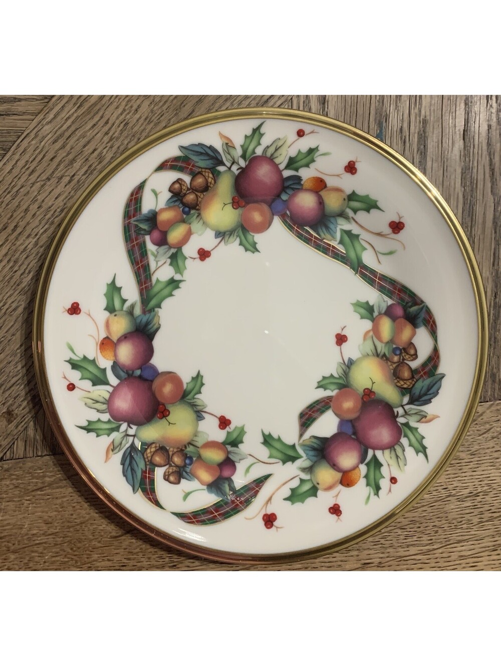 Lenox Holiday Tartan Butter Plate Brand NEW with tags Made in USA